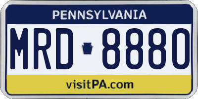 PA license plate MRD8880