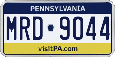 PA license plate MRD9044