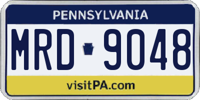 PA license plate MRD9048
