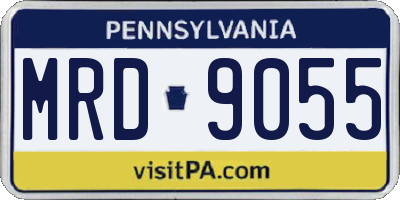 PA license plate MRD9055