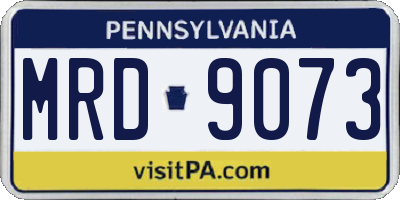 PA license plate MRD9073