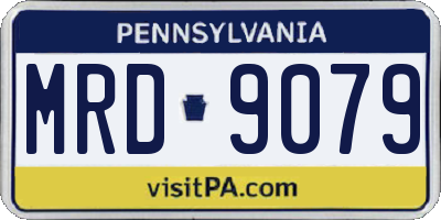 PA license plate MRD9079