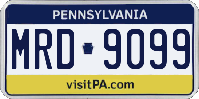 PA license plate MRD9099
