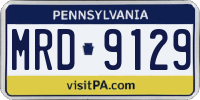 PA license plate MRD9129