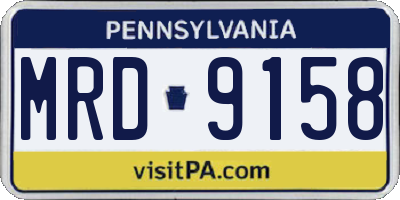 PA license plate MRD9158