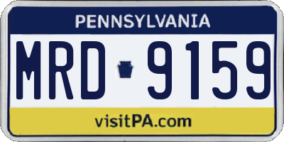 PA license plate MRD9159