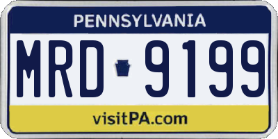 PA license plate MRD9199