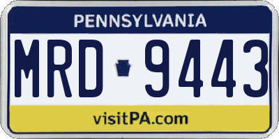 PA license plate MRD9443
