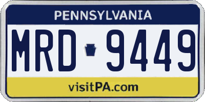 PA license plate MRD9449
