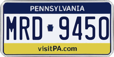 PA license plate MRD9450