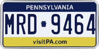 PA license plate MRD9464