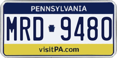 PA license plate MRD9480