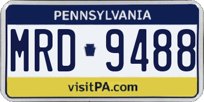 PA license plate MRD9488