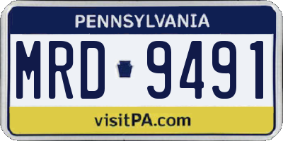 PA license plate MRD9491