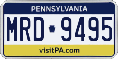 PA license plate MRD9495