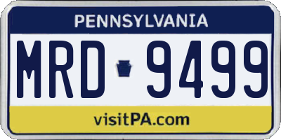 PA license plate MRD9499