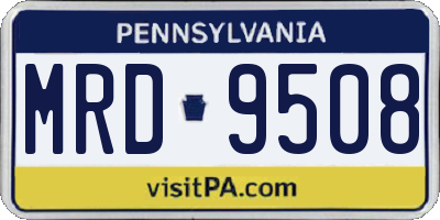 PA license plate MRD9508