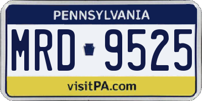 PA license plate MRD9525