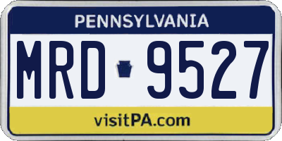 PA license plate MRD9527