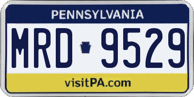 PA license plate MRD9529