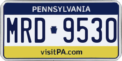 PA license plate MRD9530