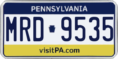 PA license plate MRD9535