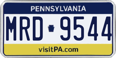PA license plate MRD9544