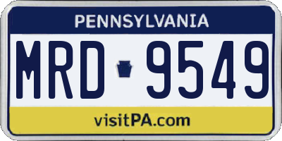 PA license plate MRD9549