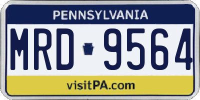 PA license plate MRD9564