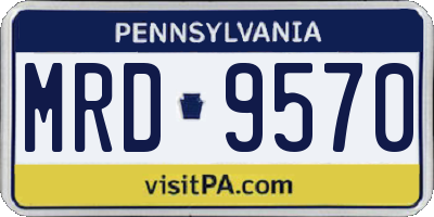PA license plate MRD9570