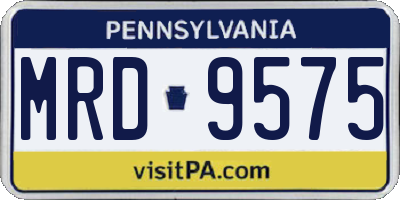 PA license plate MRD9575