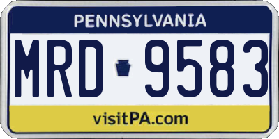 PA license plate MRD9583
