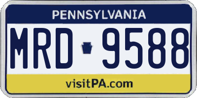 PA license plate MRD9588
