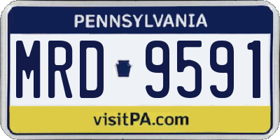 PA license plate MRD9591