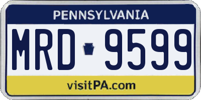 PA license plate MRD9599