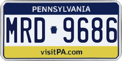 PA license plate MRD9686