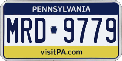 PA license plate MRD9779