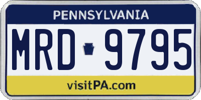 PA license plate MRD9795