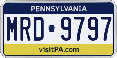 PA license plate MRD9797