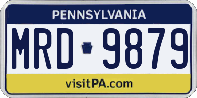 PA license plate MRD9879