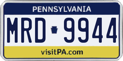 PA license plate MRD9944