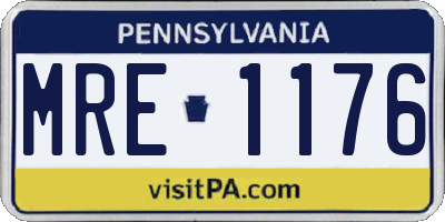 PA license plate MRE1176
