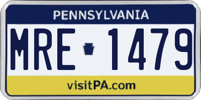 PA license plate MRE1479