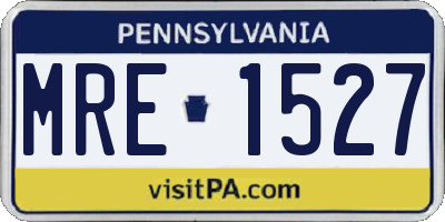 PA license plate MRE1527