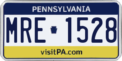 PA license plate MRE1528