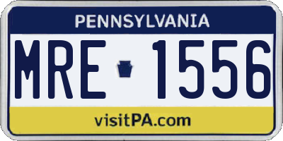 PA license plate MRE1556