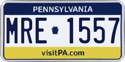 PA license plate MRE1557
