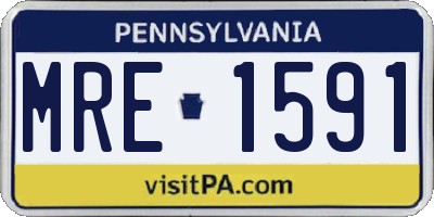 PA license plate MRE1591
