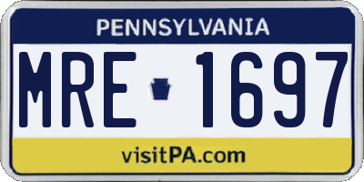 PA license plate MRE1697
