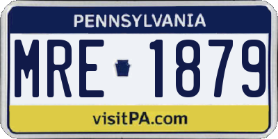 PA license plate MRE1879